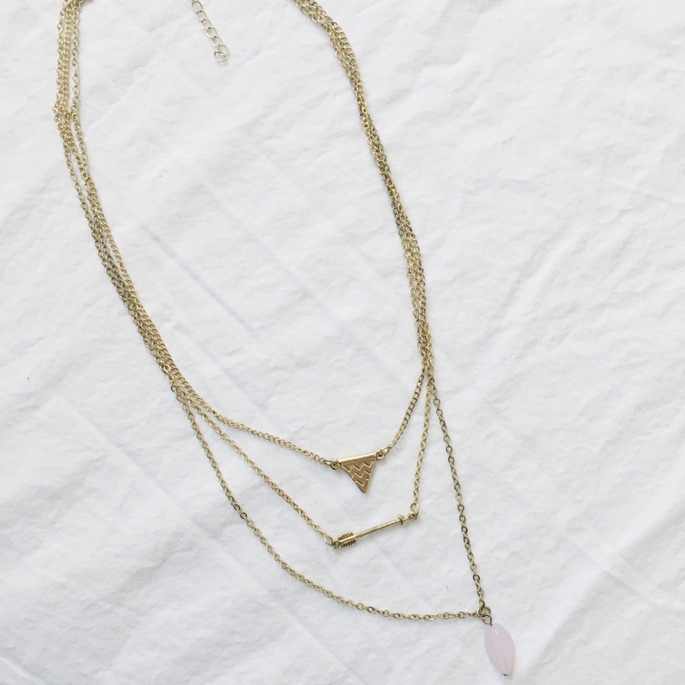 Layered charm necklace